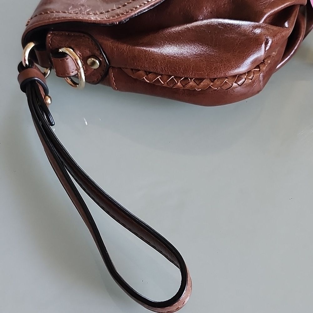 Tommy Bahama Colero Distressed Boho Chic Leather Clutch Wristlet Bag - Picture 13 of 13
